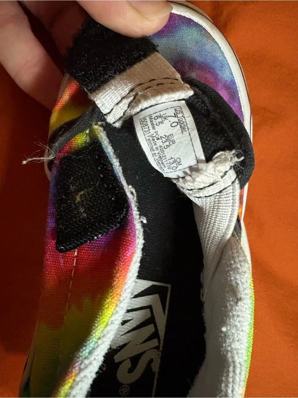 Vans Kids Slip-On Sneakers - Tie-Dye Rainbow